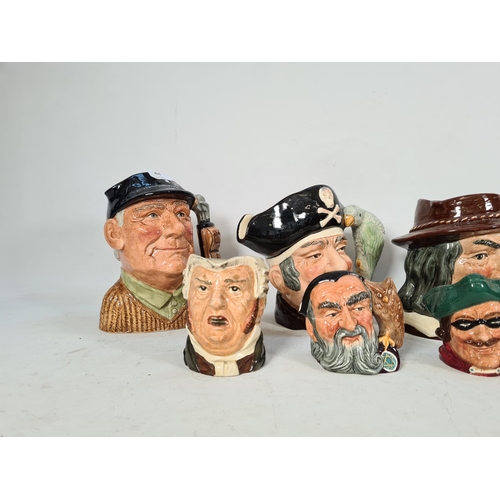 455 - Eleven various Royal Doulton character jugs and one Oldcourtware character jug to include Izaak Walt... 