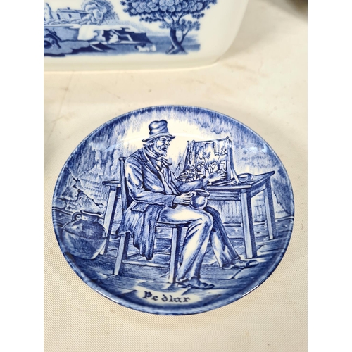 456 - A collection of various blue and white china to include two Mason's 'Vista' jugs, Spode 'Tower' desi... 