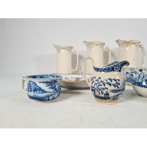 463 - A collection of various late 19th/early 20th century china to include three 1920s Adams Tokio bowls,... 