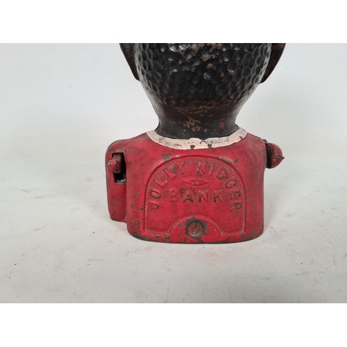 467 - An original 1930s cast iron novelty money box - approx. 16.5cm high