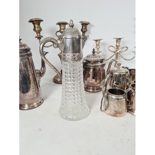 485 - A collection of various metalware to include one James Dixon & Sons EPNS lid, two English made silve... 