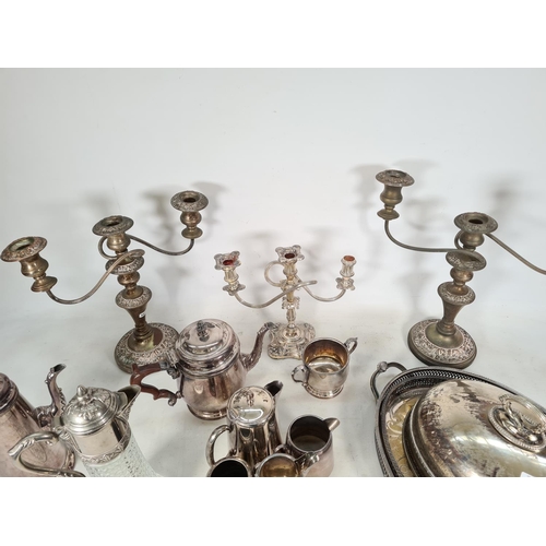 485 - A collection of various metalware to include one James Dixon & Sons EPNS lid, two English made silve... 