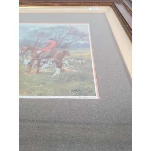 582 - A framed print titled 'The Meet' from the original painting by F. Mabel Hollams - approx. 55cm x 48c... 