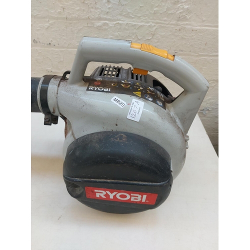 1267A - A black and grey Ryobi PBV-30A petrol leaf blower