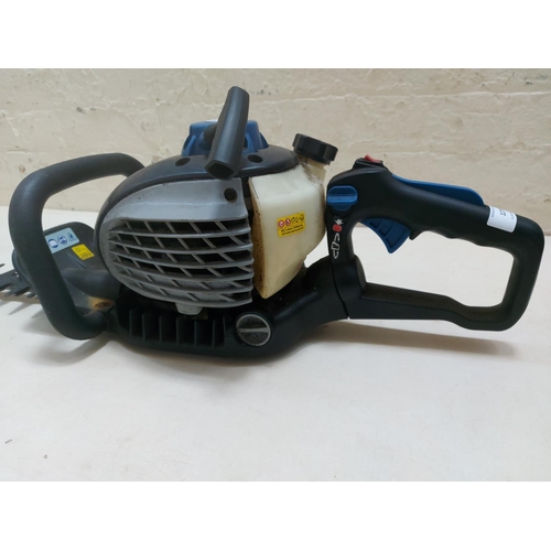 1273 - A black and grey Mac Allister MHTP245.2 petrol hedge trimmer with 24