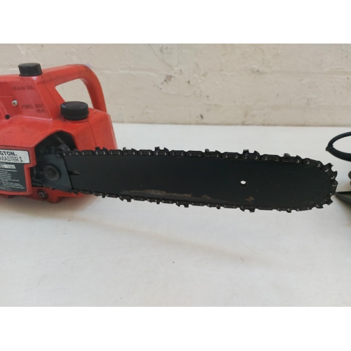 1276 - Two items, one orange Remington Yardmaster 1 petrol chainsaw with 12