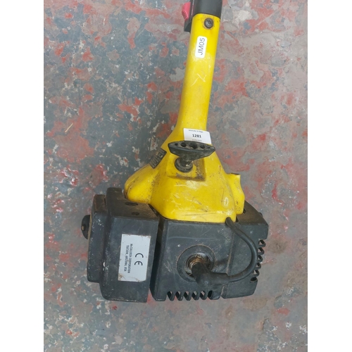 1281 - A black and yellow McCulloch CD73 petrol strimmer