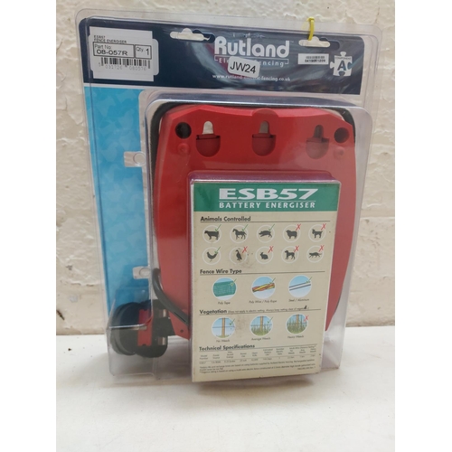 1304 - Two items, one Rutland model ESM602 electric fence energizer and one 12v portable power system