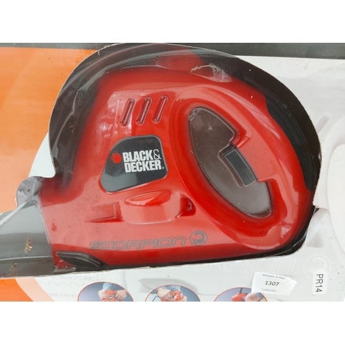 1307 - A boxed orange Black & Decker KS890EC scorpion saw