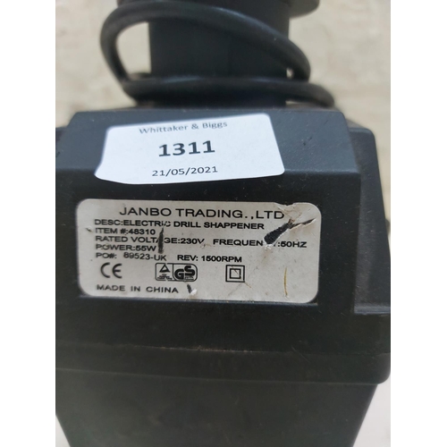 1311 - A black Janbo Trading Ltd electric drill sharpener