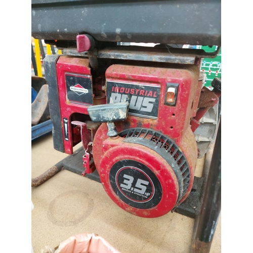 1331 - A black and red Briggs & Stratton Industrial Plus 3½ horse power petrol water pump with LG model no.... 