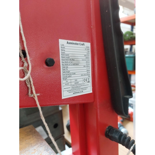 1333 - A red and grey Axminister Craft model AC1400B electric band saw