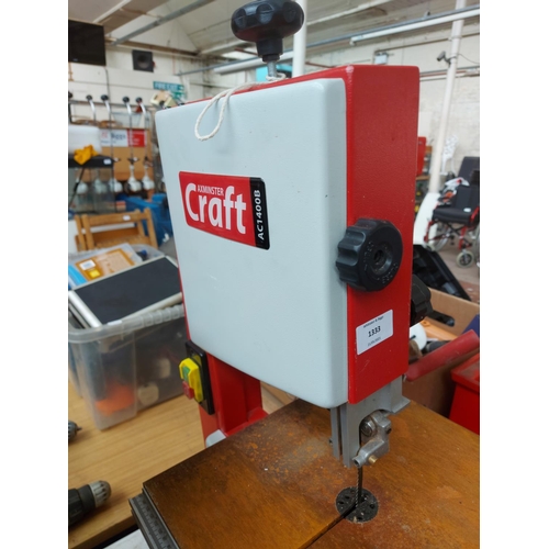 1333 - A red and grey Axminister Craft model AC1400B electric band saw