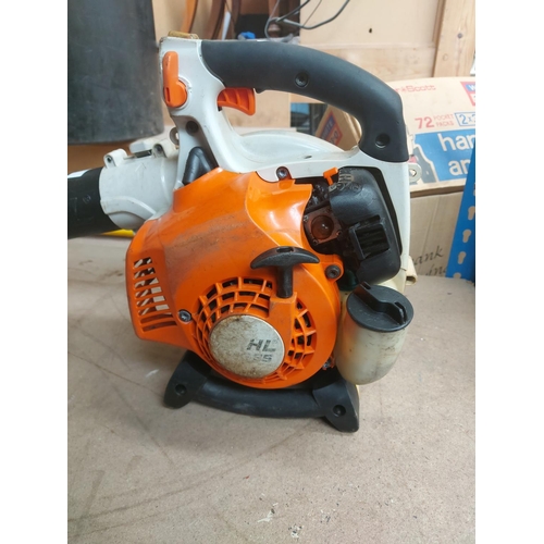 1371 - An orange and grey Stihl petrol leaf blower