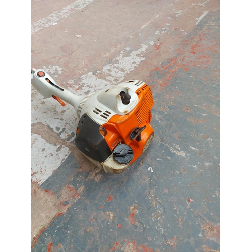 1376 - An orange and grey Stihl FS40-c petrol strimmer