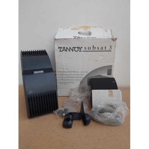 1059 - A boxed Tannoy Sub Sat 3 speaker system comprising sub and two front speakers