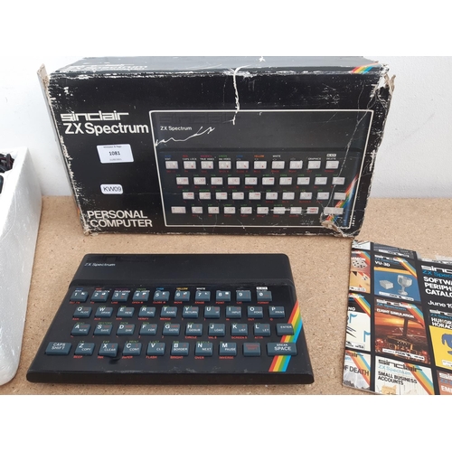 1081 - A vintage boxed Sinclair Zx Spectrum personal computer