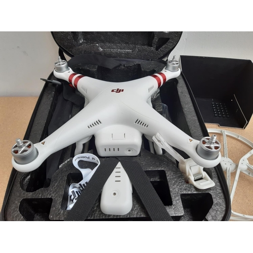 1085 - An official hardcased DJI Phantom 3 professional drone with 4K camera, radio gear and accessories