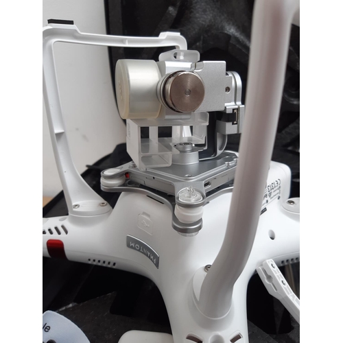 1085 - An official hardcased DJI Phantom 3 professional drone with 4K camera, radio gear and accessories