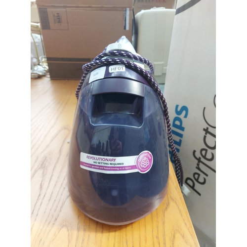 1135 - Two items, one purple and grey Philips GC9240 steam iron station and one large good quality Brabanti... 