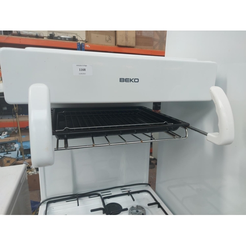 1168 - A Beko BA52NEW 50cm gas cooker with high level grill