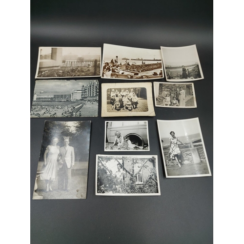 322 - A large collection of mostly 19th/early 20th century black and white photographs to include sports, ... 