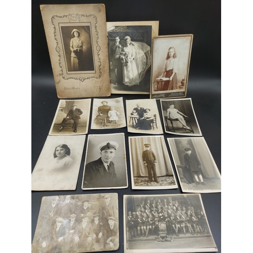 322 - A large collection of mostly 19th/early 20th century black and white photographs to include sports, ... 