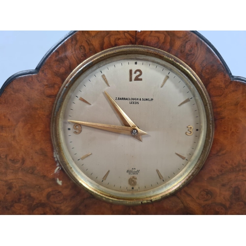 501 - A vintage walnut cased Elliott mantle clock - approx. 15cm high x 22cm wide