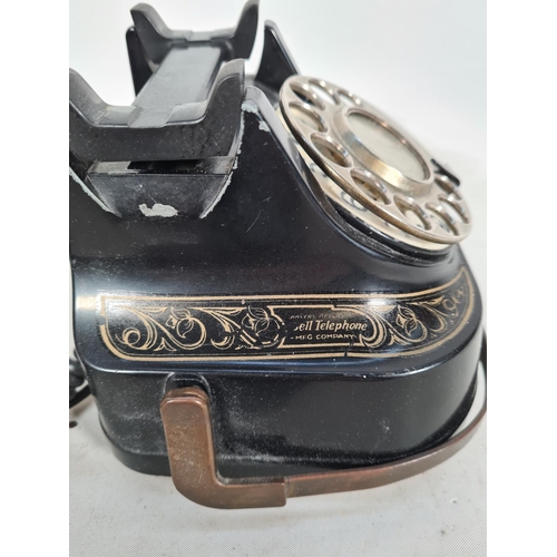 507 - A black Anvers Belgique MFG Co. Bell telephone - has been converted for modern use