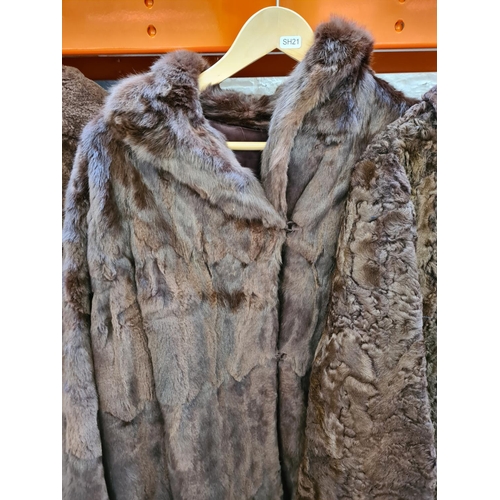 516 - Four ladies fur and faux fur coats