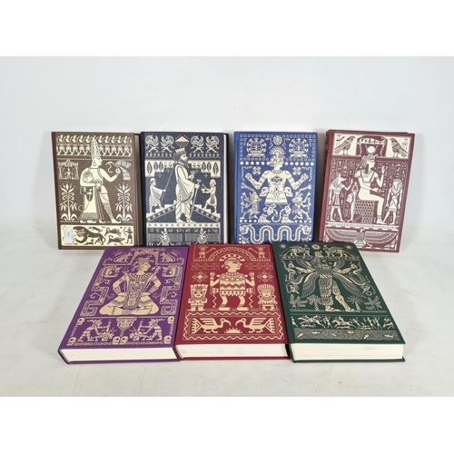 531 - Seven Folio Society hardback books to include 'The Hittites' by O.R. Gurney, 'The Aztecs' by Nigel D... 