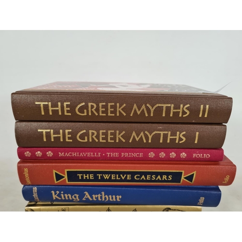 534 - Nine Folio Society hardback books to include 'The Greek Myths' Volumes 1&2, 'The Wit of Oscar Wilde'... 