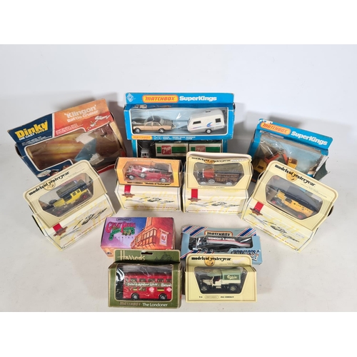 537 - A collection of boxed diecast vehicles to include one Matchbox K-93, one Matchbox Superkings K-17 co... 