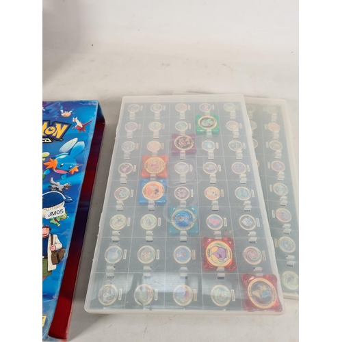 550 - A box containing a large quantity of Lego together with Pokemon advanced collectors case