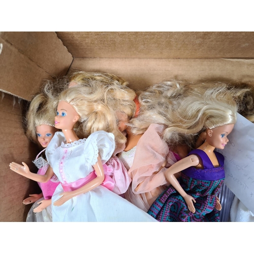 560 - Eleven dolls, eight mid-late 20th century Mattel Barbies, one Mattel Barbie friend and two others to... 