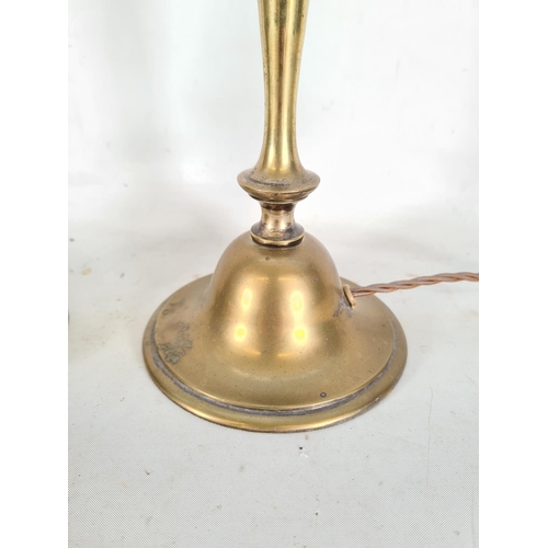 597 - Two early/mid 20th century brass table lamps