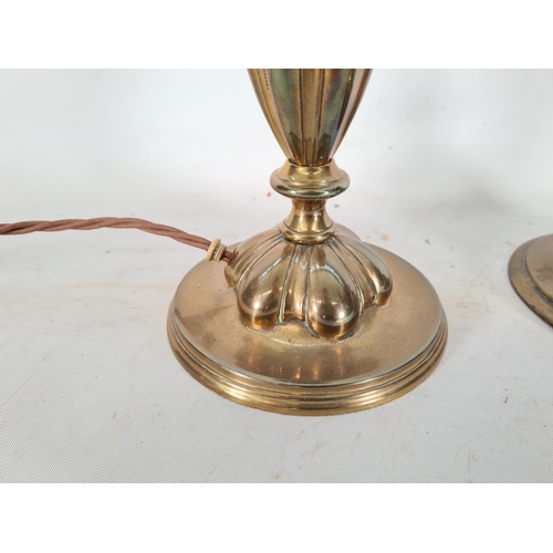 597 - Two early/mid 20th century brass table lamps