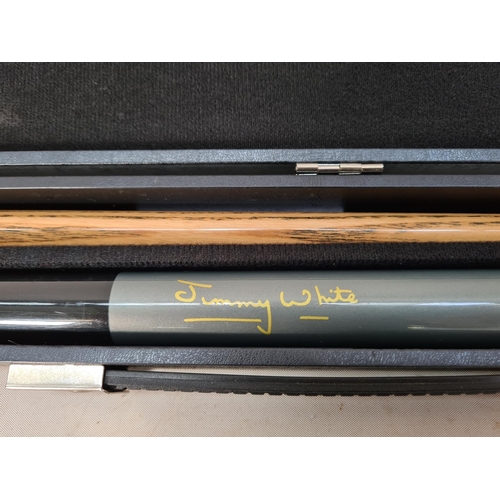 612 - A cased BCE Jimmy White snooker cue