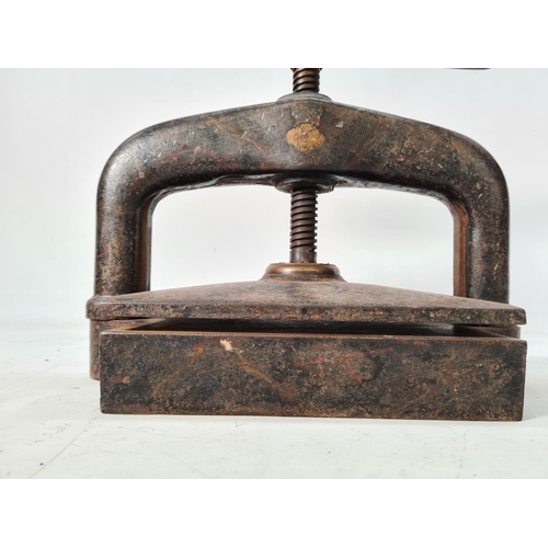 613 - A Victorian cast iron book press