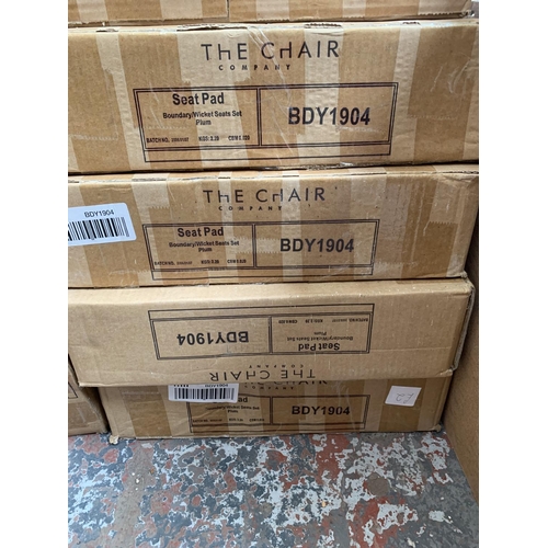 1456 - Six boxed new The Chair Company seat pads