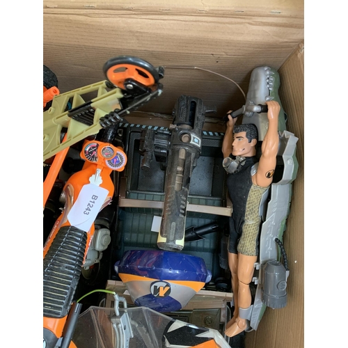 1459 - A large box containing modern Action Man figurine and vehicles