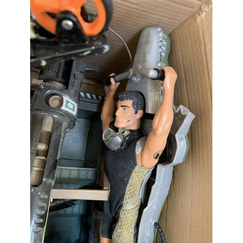 1459 - A large box containing modern Action Man figurine and vehicles