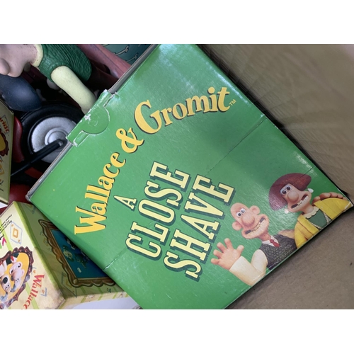 1479 - One box containing a large quantity of Wallace and Gromit items to include mugs, motorbike and sidec... 