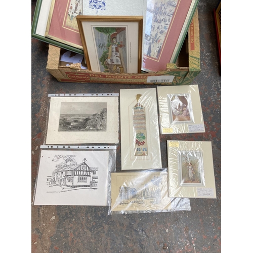 1432 - A large collection of various Macclesfield related artwork to include Brocklehurst The Goods Wharf s... 