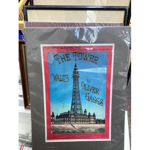 1433 - A box containing various items to include reproduction Bisto Enamel sign, Blackpool tower souvenir p... 