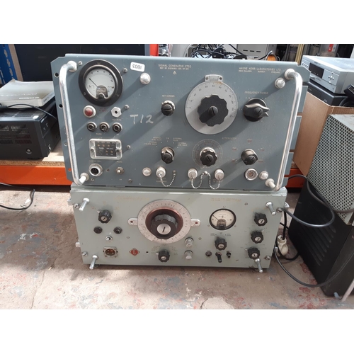 1087 - Six items of vintage radio equipment to include Wayne Kerr Laboratories Ltd CT53 signal generator an... 