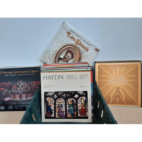 1093 - A box of records to include Chinese shellac and vinyl 10