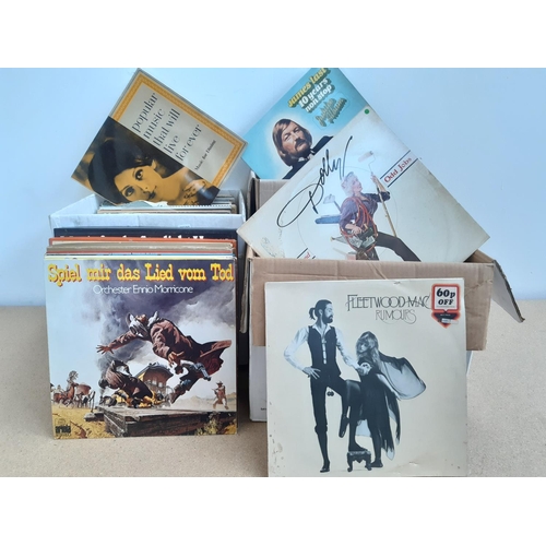 1101 - Three boxes containing a large quantity of LP vinyl records to include Carpenters, Val Doonican, The... 