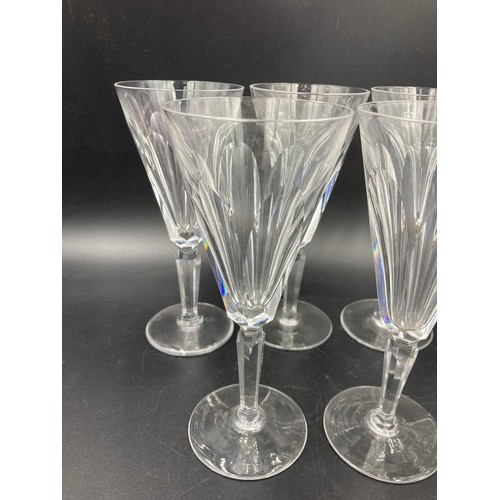 410 - Seven Waterford Crystal 18cm wine glasses