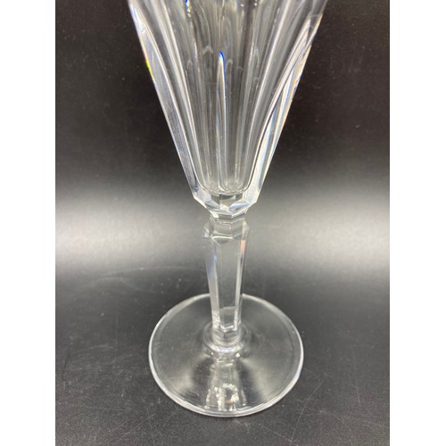 410 - Seven Waterford Crystal 18cm wine glasses